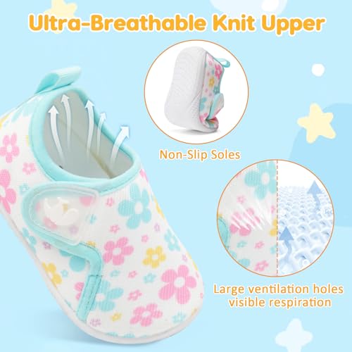 Image of FEETCITY Toddler Walking Shoes Slip On Toddler Shoes Boys Girls Kids Sports Sneakers Casual School Shoes Barefoot Shoes