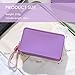 Travistar Silicone Travel Makeup Bag - Large Capacity Make Up Pouch Travel Makeup Organizer Bag Waterproof Toiletry Bag Portable Cosmetic Bag Small Womens Brush Holder Bag with Zipper Closure Purple