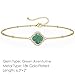 18K Gold Plated Lucky Clover Green Aventurine Crystal Adjustable Bracelet for Women Adjustable Simple Fashion Bracelet Birthday Gifts for Women