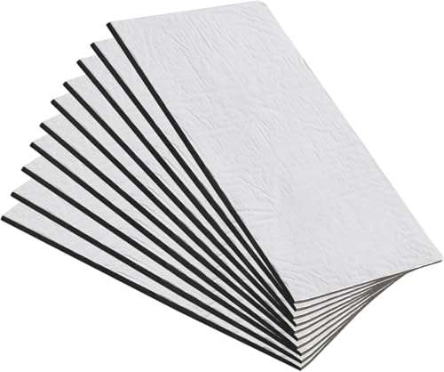 HJ-hghpiftr Esterilla aislante autoadhesiva para coche, 10 unidades, 25 x 18 cm, aislamiento acústico y térmico, lámina de aluminio, espuma resistente al agua, ignífugo, recortable para capó, maletero