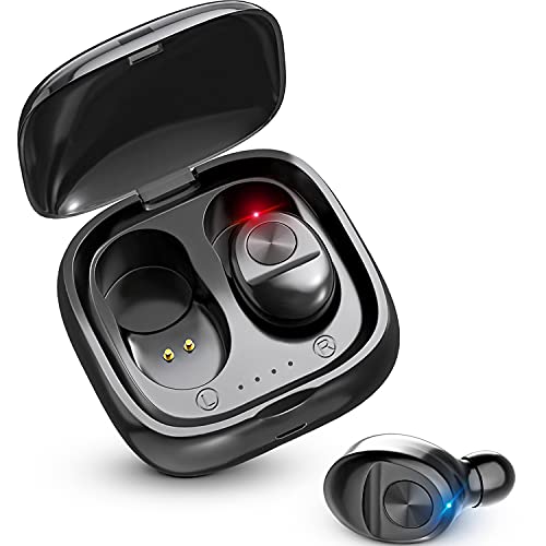 Lady house Bluetooth Earphone Wireless Headphone Sport Earpiece Mini Headset Stereo Sound in Ear IPX5 Waterproof TWS 5.0 Power Display, Blue Black, (XG12-8) Lady house Bluetooth Earphone Wireless Headphone Sport Earpiece Mini Headset Stereo Sound in Ear IPX5 Waterproof TWS 5.0 Power Display, Blue Black, (XG12-8)