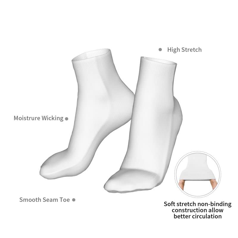 Fashion Compression Socks,Performance Polyester Cushioned Athletic Crew Socks for Running,Athletic, -12 inch4