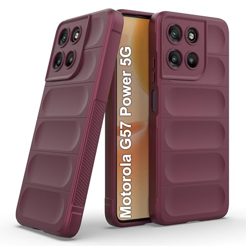 Image of amazon basics Back Case Cover for Motorola G57 Power 5G | Compatible for Motorola G57 Power 5G Back Cover | Liquid Silicon Magic Case with Camera Protection | Plum
