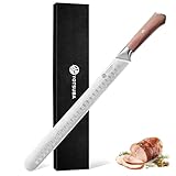 YOTSUBA Schinkenmesser 30cm, Profi Küchenmesser für Schinken, Extra Scharfe Fleischmesser, Tranchiermesser, Brisket Messer, Ergonomischem G10-Griff