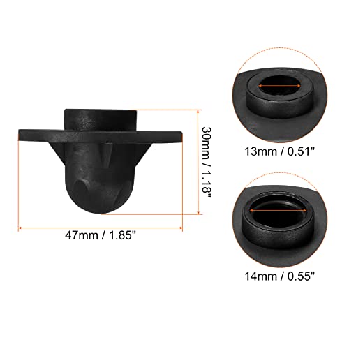 PATIKIL Camping Chair Foot, 8 Pack 13mm 14mm Tubing Dia Detachable Anti-Slip Stool Feet Replacement for Hiking Outdoor Black - Image 3