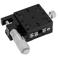 SEMX40-AS X Lineartisch, 40 x 40 mm X Mikrometer Manuelle Präzisions-Lineartranslations-Tischplattform X-Achsen-Lineartisch-Kreuzrollenführung Mechanische Antriebe