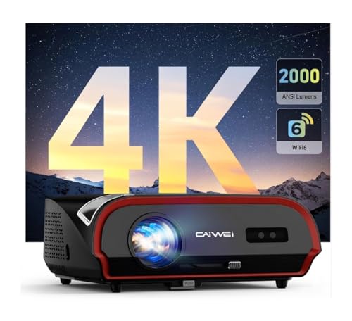 Image of 2000 ANSI Daylight Projector 4K HDR10+, Smart Home Theater Projector with WiFi 6 & Bluetooth, 38W Speakers, NFC Casting, HDMI 2.1 ARC, 350" Giant Screen for Movies, Gaming, Outdoor & Presentations