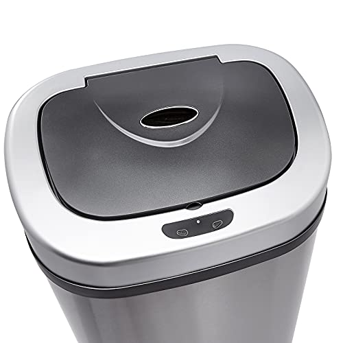 Caneca de basura automática acero inoxidable 80 L miniatura 4