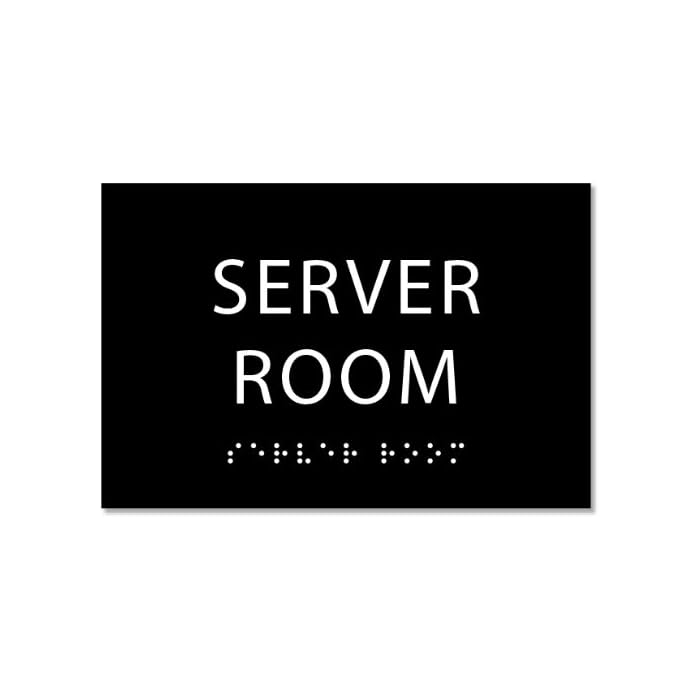 Buy Server Room Sign ADA compliant sign. 6"x4" sign made from durable