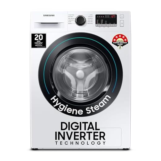 Samsung 8 kg, 5 Star, Digital Inverter, Motor, Fully-Automatic Front Load Washing Machine (WW80T4040CE1TL, Hygiene Steam, White)