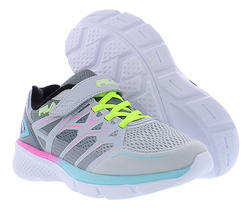 Fila Wanderun Strap Boys Shoes Size 2.5, Color: Grey/Pink2