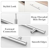 APACALI 20PCS Silver Kitchen Cupboard Handles, 128mm Kitchen Door Handles, Stainless Steel Kitchen Cabinet Handles, Kitchen Handles for Cupboards Drawer Cabinet Furniture (Overall Length: 200mm) - Image 4