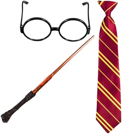 Kit Acessório Fantasia Bruxinho: Gravata + Varinha Mágica + Óculo...