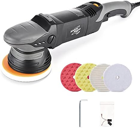ShineMate Dual Action Polisher for Car Detailing 6 Inch, Corded Wax Random Orbital Polisher with 4 Polish Pads, Variable Speed Buffer Polisher (6 Inch)