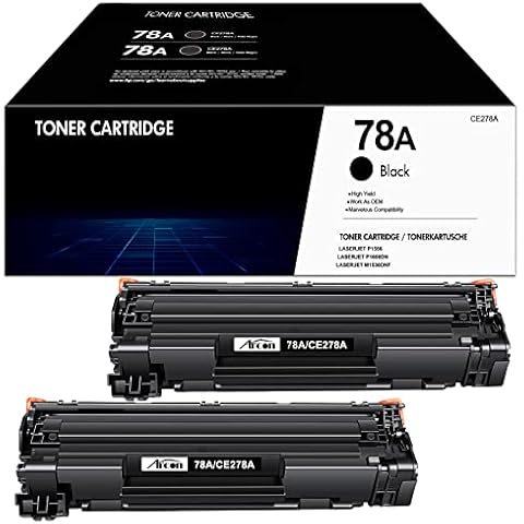 Arcon 2-Pack Compatible 78A CE278A 78L CE278L CE278AD Toner Cartridge Replacement for HP LaserJet M1536 MFP M1536DNF P1560 P1566 P1606 P1606DN Black, 78a toner Cover