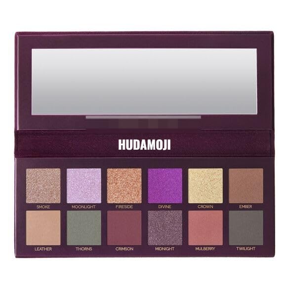 HUDAMOJI Fall Romance 12 Colors Eye Shadow Palette,Makeup Palette Matte Shimmer 12 Colors - Highly Pigmented, Ultra-Blendable, Natural Velvet Texture Eyeshadow Palette 14g-image-31