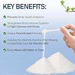 Nutritional Calcium Supplement for Birds Bird Vitamins for Water- Bird Health Supplements All-Natural Bird Formula with Magnesium and Vitamin- Birds Nutritional Supplies 1.58 OZ - Image 3