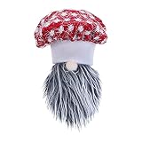 Tapa de silicona pequeño enano de Navidad, cubierta para botellas de vino, muñeca sin rostro, decoración para ventanas, decoración navideña, bombas de cierre de vino (rojo, talla única)