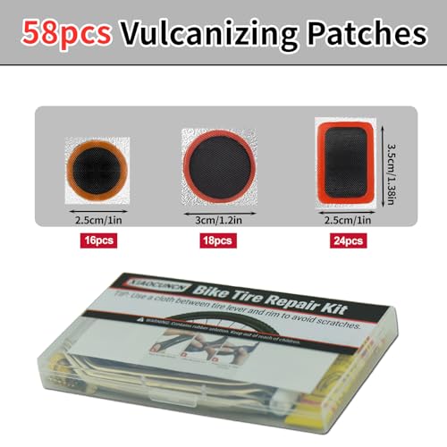 58 PCS Bike Tire Repair Kit