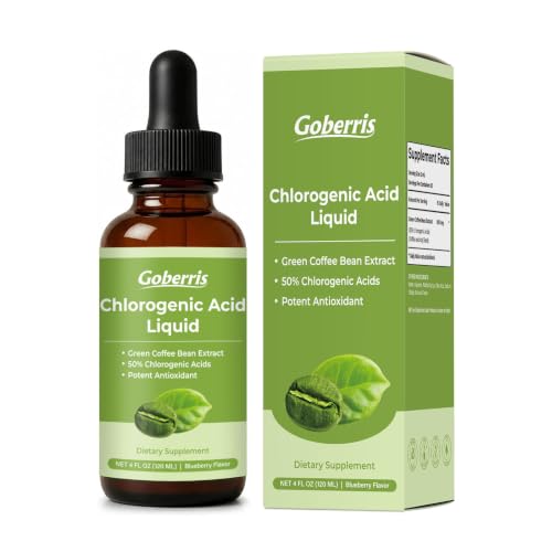 Goberris Chlorogenic Acid Liquid, from Green Coffee Bean Extract, 4 Fl Oz