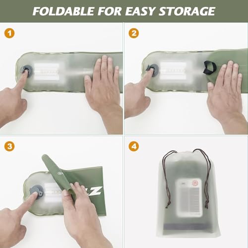 Image of Solar Inflatable Camping Light Rechargeable 2000mAh with USB-C & Solar Charging, 4 Modes LED Tent Lantern, IP66 Waterproof Collapsible Tube Light with Power Bank for Hiking, Backpacking & Power Outage