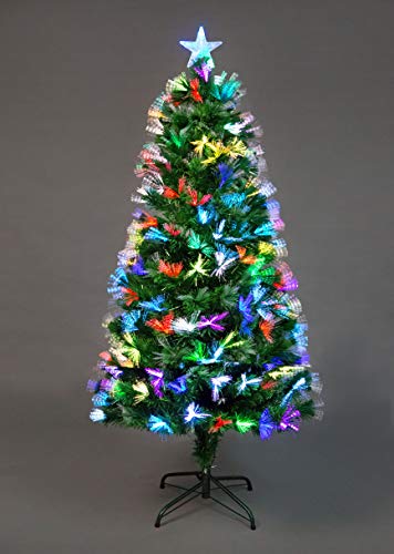Gifts 4 All Occasions Limited Shatchi 6082 Arbre de Noël en Fibre Optique avec Effets Lumineux Multicolores 120 cm