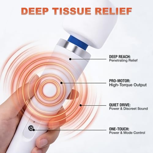 Image of Handheld Electric Back Massager, 10 Speed Wired Deep Tissue Vibrating Massager for Muscle Aches