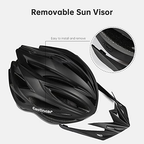 EASTINEAR Mens Bike Helmet with Visor, Cycle Helmet with Rechargeable LED Lights, Allround Cycling Helmets for Road Bike, Bicycle Helmet for Men and Women - Image 5