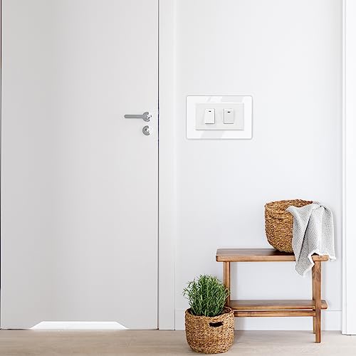 Beekeg 4 Stücke lichtschalter Schutz,wandschutz für lichtschalter,Tapetenschutz für Steckdose und Lichtschalter,steckdosenblende für jedes Schalterprogramm-Transparent 4er 3-fach