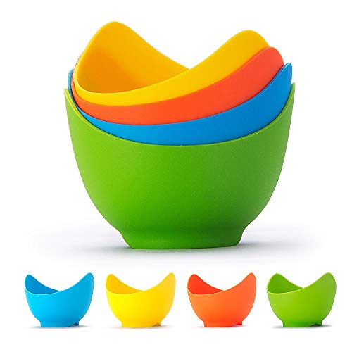 Lot De 4 Moules à œufs Pochés En Silicone - Antiadhésifs, Sans BPA - Pour Airfryer, Four Et Cuisinière