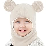 ⛄【Bonnet d'hiver Pom Pom】Deux pompons duveteux conçus sur le dessus, super mignon et facile à garder sa forme. Les pompoms sont solidement cousus au chapeau.