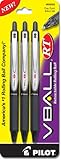 Pilot VBall RT Retractable Rolling Ball Pens, Fine Point, 3-Pack, Black Ink (26202)