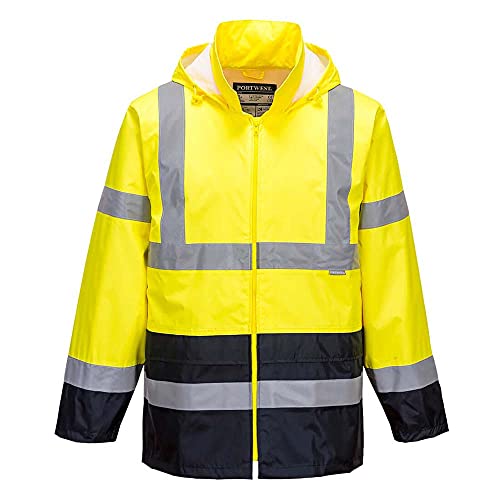 Veste de pluie Hi-Vis bicolore pour chantier et travaux extérieurs XXXL