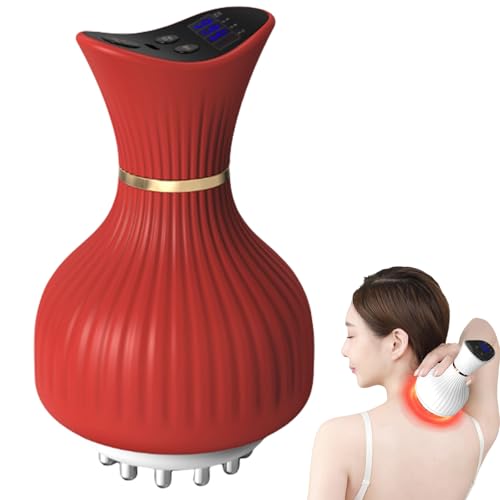 Cleanse - Massaggiatore per gambe 4 in 1, senza fili, per edema in gambe e piedi, massaggiatore per gambe per la circolazione (rosso)