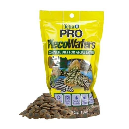 Tetra PRO PlecoWafers 5.29 Ounces, Nutritionally Balanced Vegetarian Fish Food for Bottom Feeders, Concentrated Algae Center