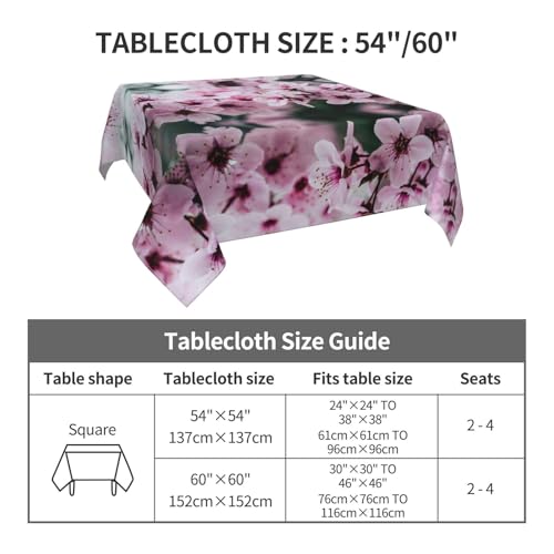 Nappe carrée polyester facile à nettoyer pour table de cuisine 152 cm - 3