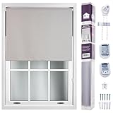 FURNISHED Estores enrollables opacos para Ventanas - Tejido térmico 100% Opaco, hasta 120W x 165H cm