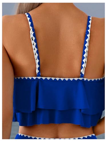 SHENHE Women's High Waisted Tankini Swimsuit Ruffle Flounce Tummy Control 2 Piece Bathing Suit4