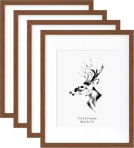 Yaetm 11x14 Picture Frame with Mat for 8x10 Set of