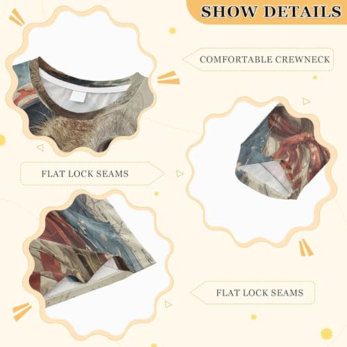 Patriotic Capybara Boys Rash Guard Long Sleeve UPF 50+ Boys Swim Shirt Quick Dry Shirt for 3-12 Years3