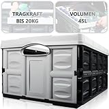 Stimo 3x Klappbox 45L faltbare Transportbox 54x40x26cm klappbar und stapelbar Einkaufskiste bis 20kg