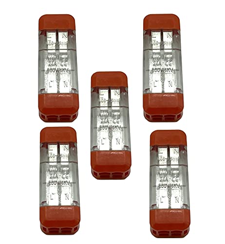 Borne rapide de câblage 28-14 AWG connecteur électrique 2 entrées 2 sorties boîte dérivation