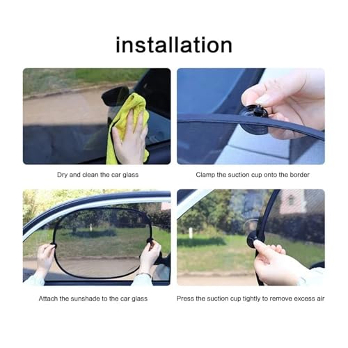 Pare-soleil voiture universel pliant pour vitres latérales avant - 5