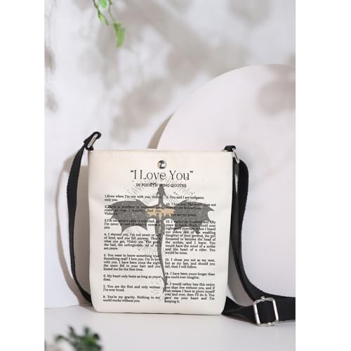 MAOFAED Literary Inspired Gift, Fantasy Dragon Crossbody Bag for Book Lover, Bookish Merchandise, Reader Gift, Librarian Gift3