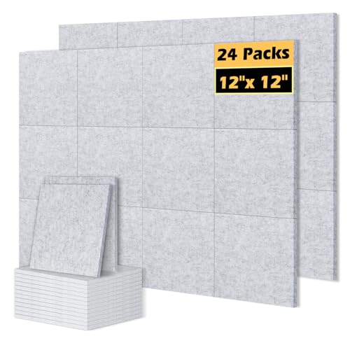 Dollar Boss Cork Board Tiles 24-Pack 12" x 12" Light Grey