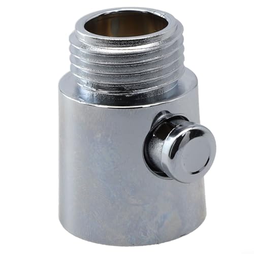 Bulevisiter Válvula de parada de agua de ducha con control de flujo táctil, válvula de cierre ABS de larga duración para baño, acabado plateado, se adapta a la mayoría de sistemas de ducha