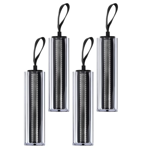 Alipis Tubo Vacío de Lápiz Labial Biselado DIY 11 Mm Negro Transparente Tapa 4 Unidades para Bálsamo y Maquillaje Rellenable Uso Personal