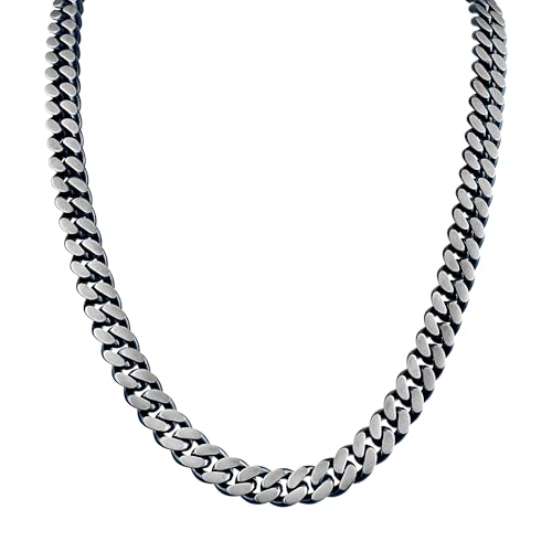 Bulova Men's Jewelry Classic Dual Surface Blue IP and Brushed Stainless Steel Curb Chain Neclace and Bracelet Set Style: BVS1000-SLSTNA3