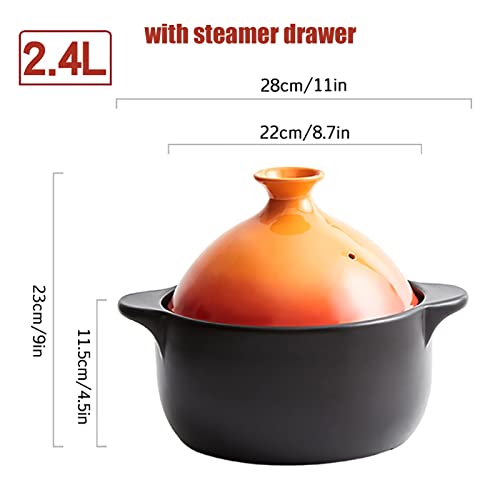 Casserole à tajine en céramique orange pour réussir vos ragoûts