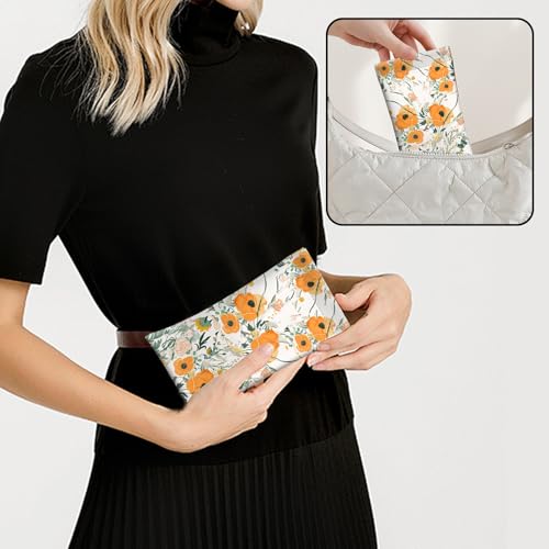 Image of 2 PCS Glasses Case Eyeglass Sunglasses Pouch Squeeze Portable Bag Soft Leather with Cleaning Cloth Women Men Girls